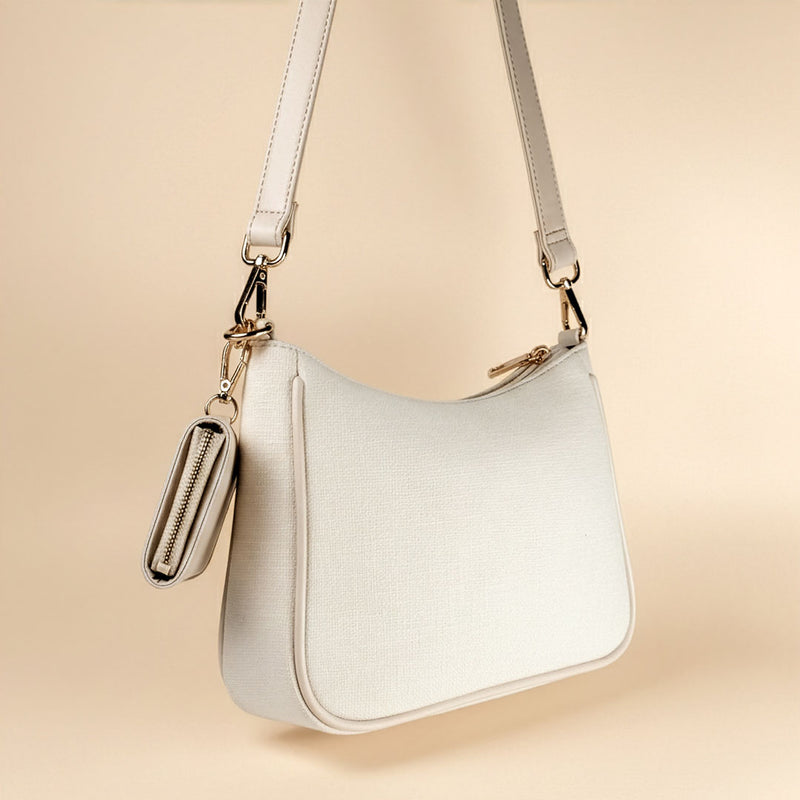 Mini Sling Bag - White Linen Exodus