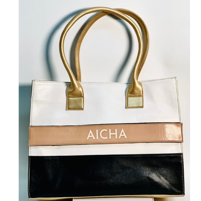 Personalized Tote Bag Black & White