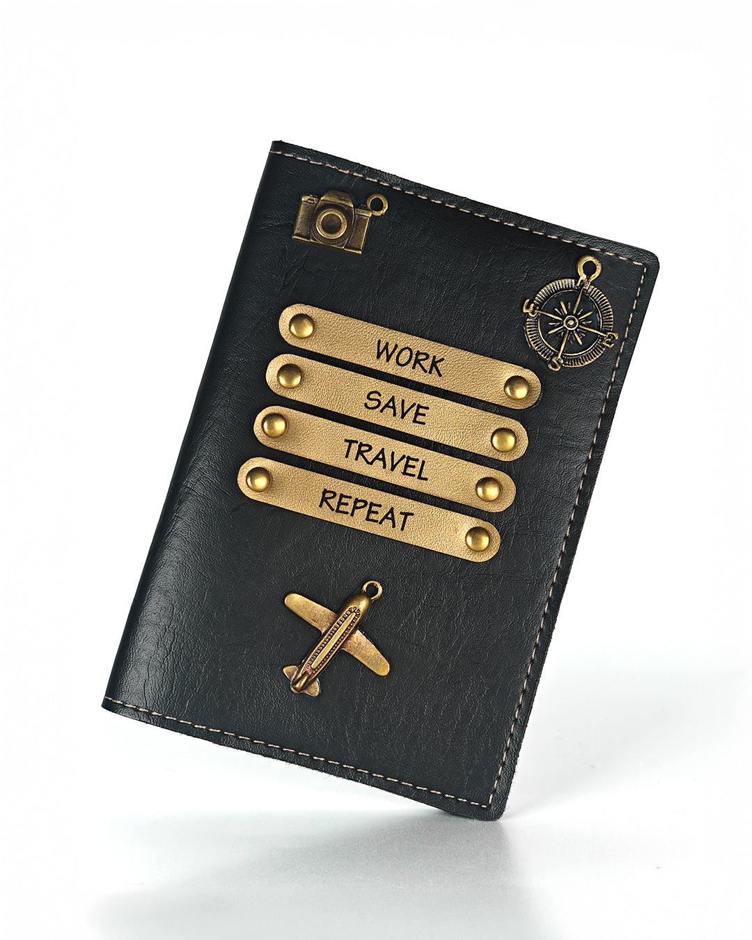 Classic Personalized Passport Cover - Black