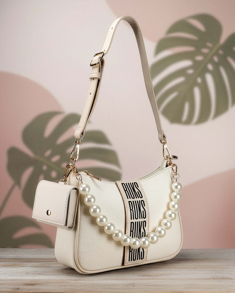 Mini Sling Bag - White Linen Exodus