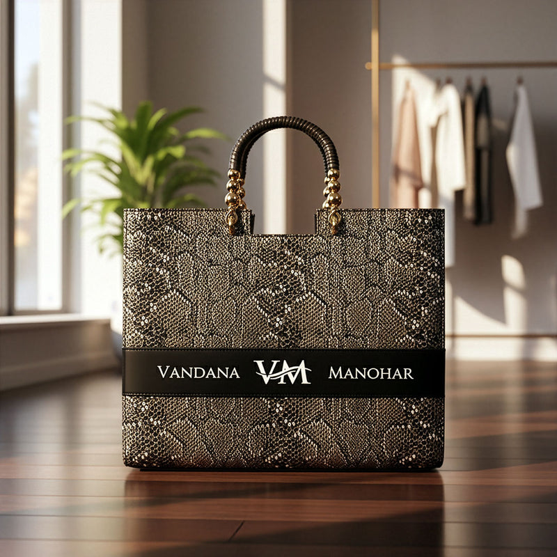 Tote Bags - Royal Jewel Monochrome Black Edition