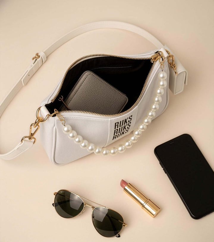 Mini Sling Bag - White Linen Exodus