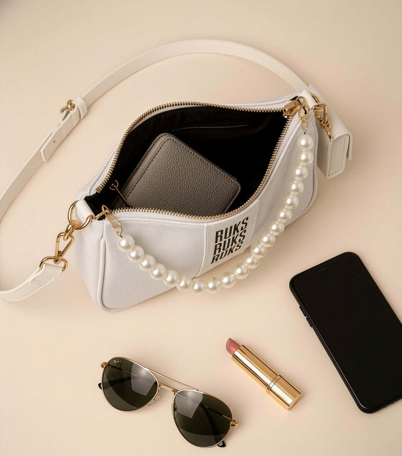 Mini Sling Bag - White Linen Exodus