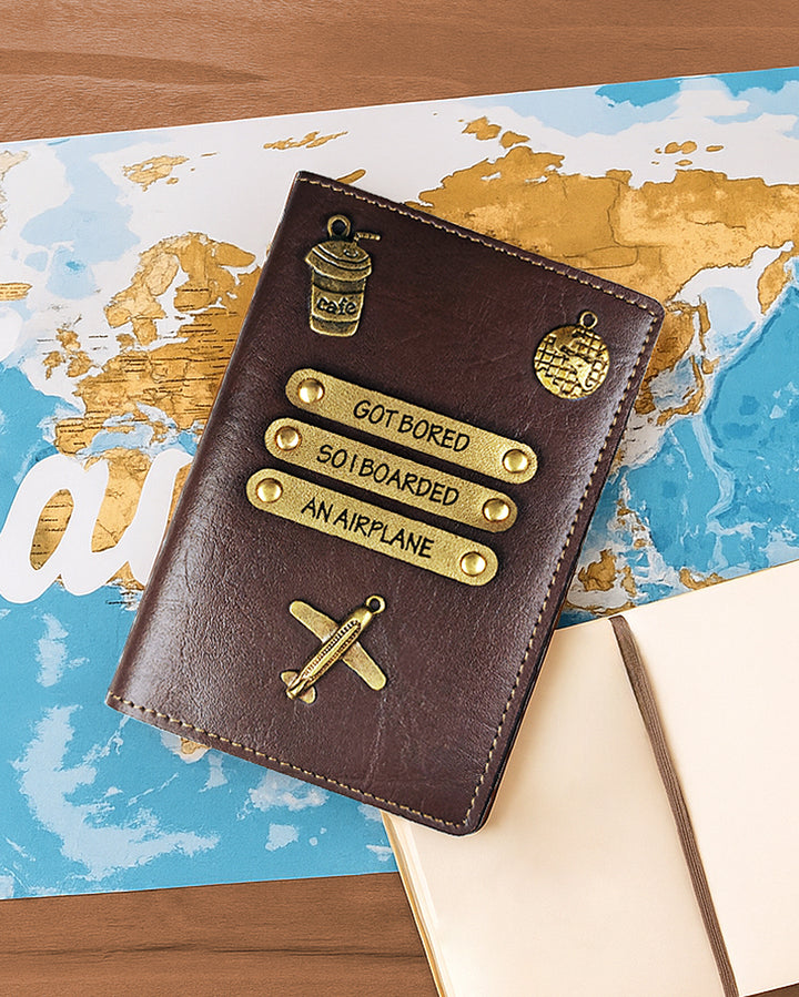 Classic Personalized Passport Cover - Dark Brown