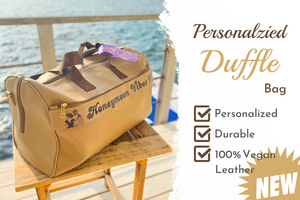 Duffle bags by TPC Gifts which you can personalize with your name or quote