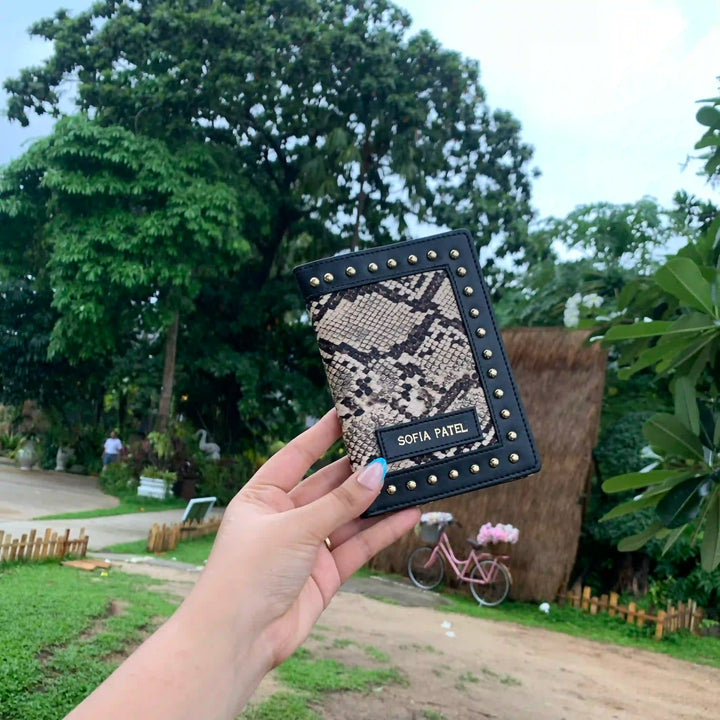 Brown &amp; Biege Animal Print Passport Cover -TPC Gifts