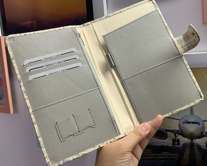 Inside view of Travel Wallet TPC Gifts taupe