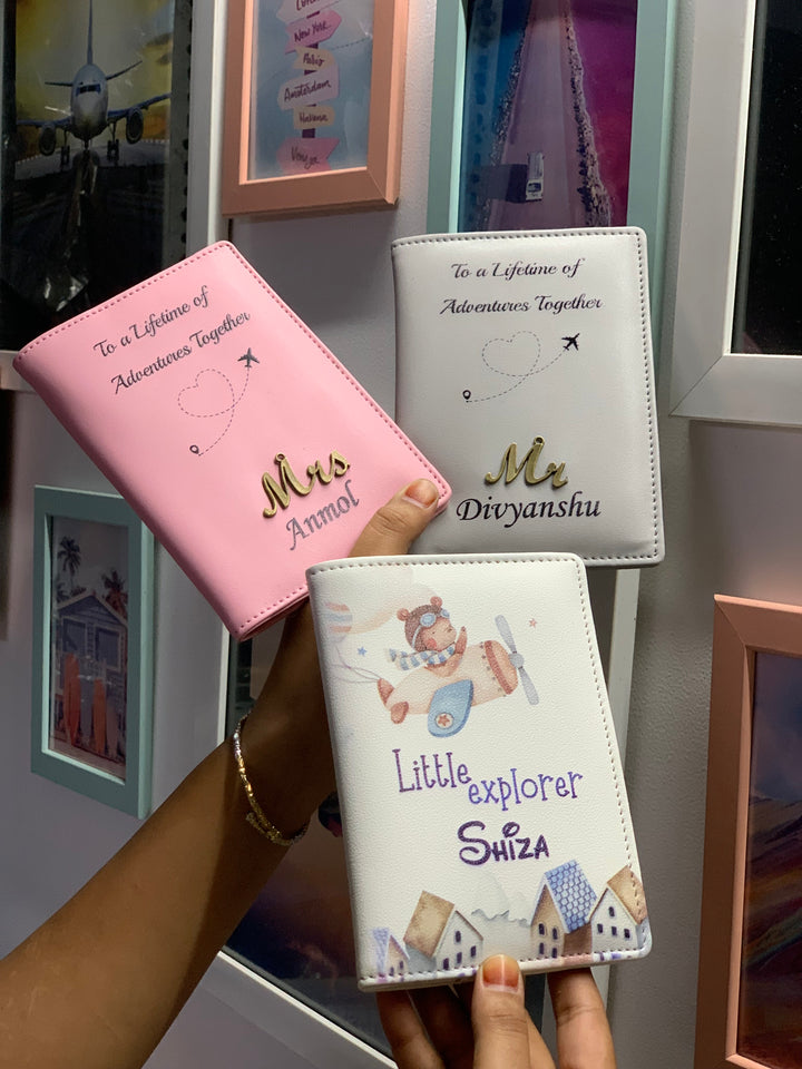 Couple &amp; kid passport covers