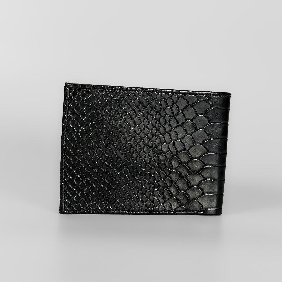 Personalized Men’s Textured Black Wallet with Free Charm by TPC Gifts