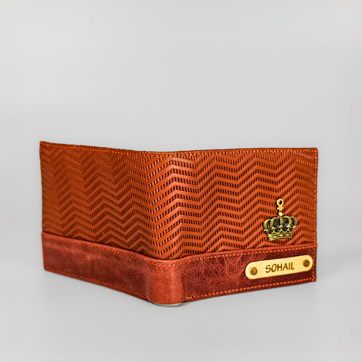 Personalized Wallet For Men Brown Color By TPC GIFTS Open View