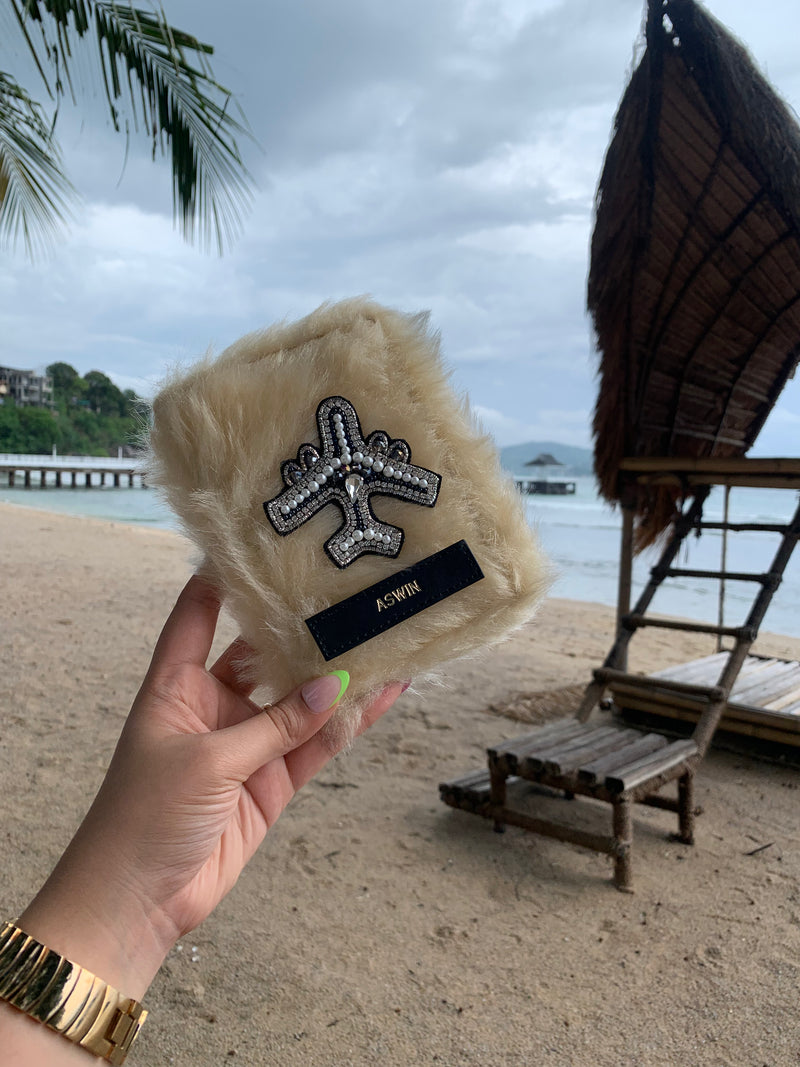 Cream Furr Passport Cover