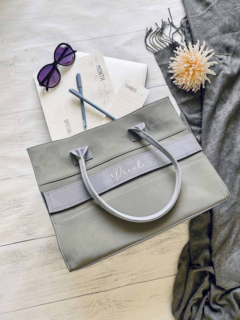 Personalised Tote Bag - Pearl Grey
