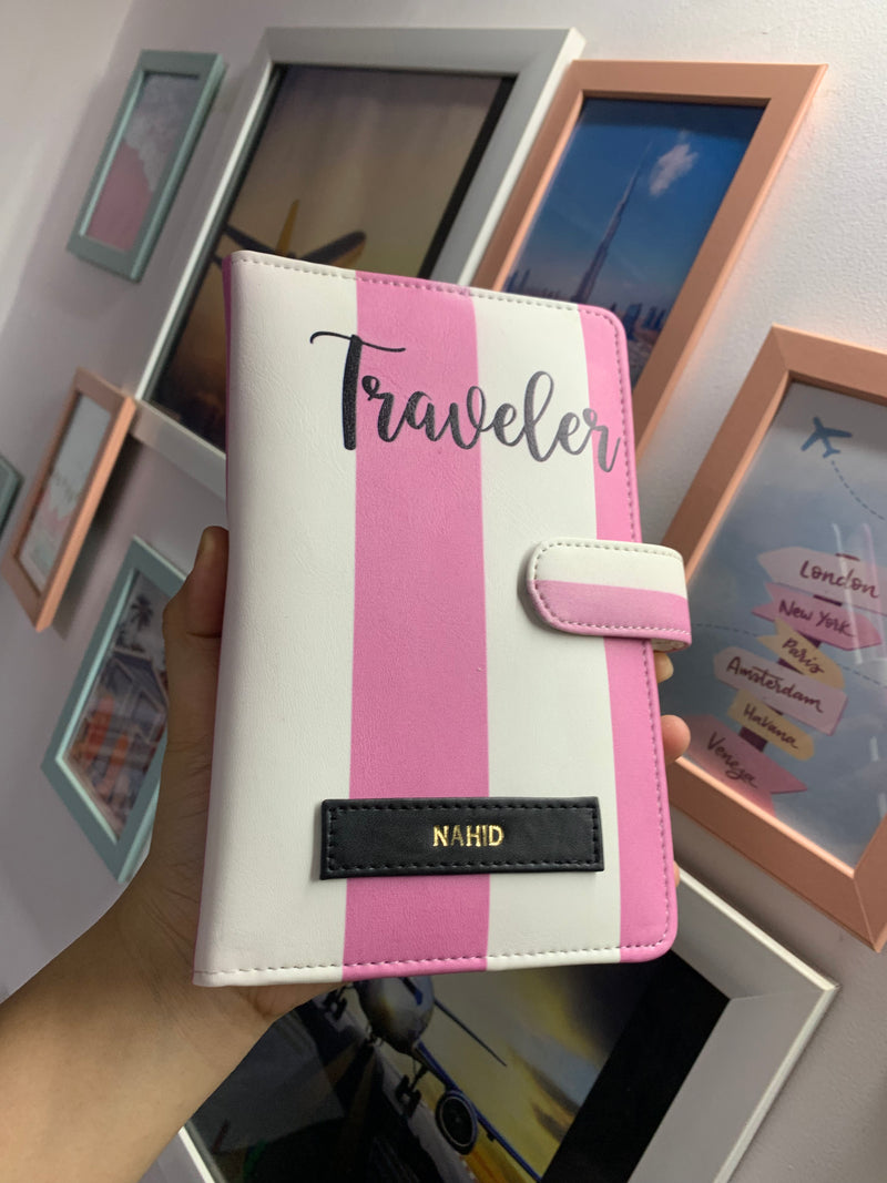 Bold Pink Stripes Travel Organizer