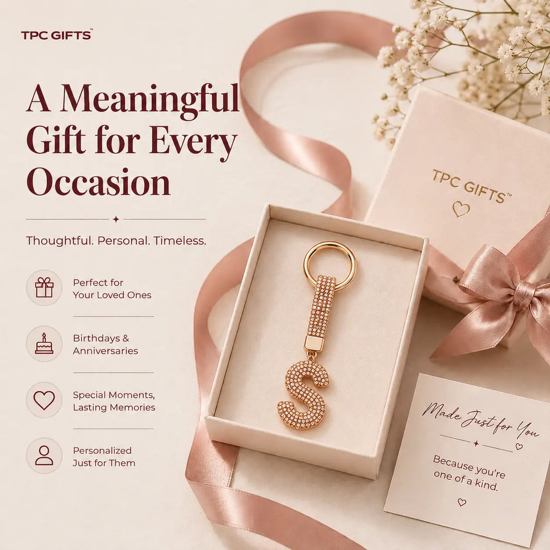 Bling Alphabet Keychain – Custom Personalised Initial Bag Charm