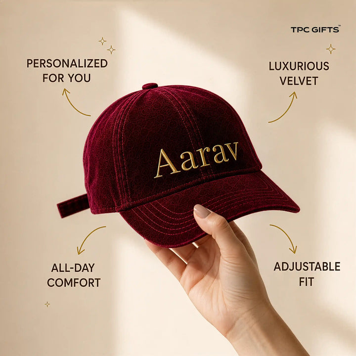 Personalised Velvet Cap