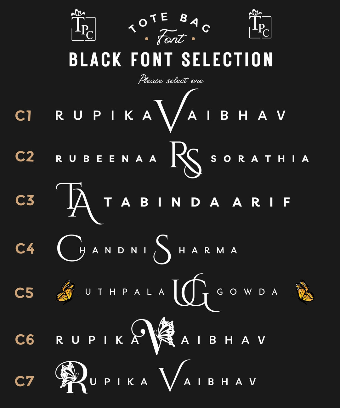 Tote Bags - Royal Jewel Monochrome Black Edition