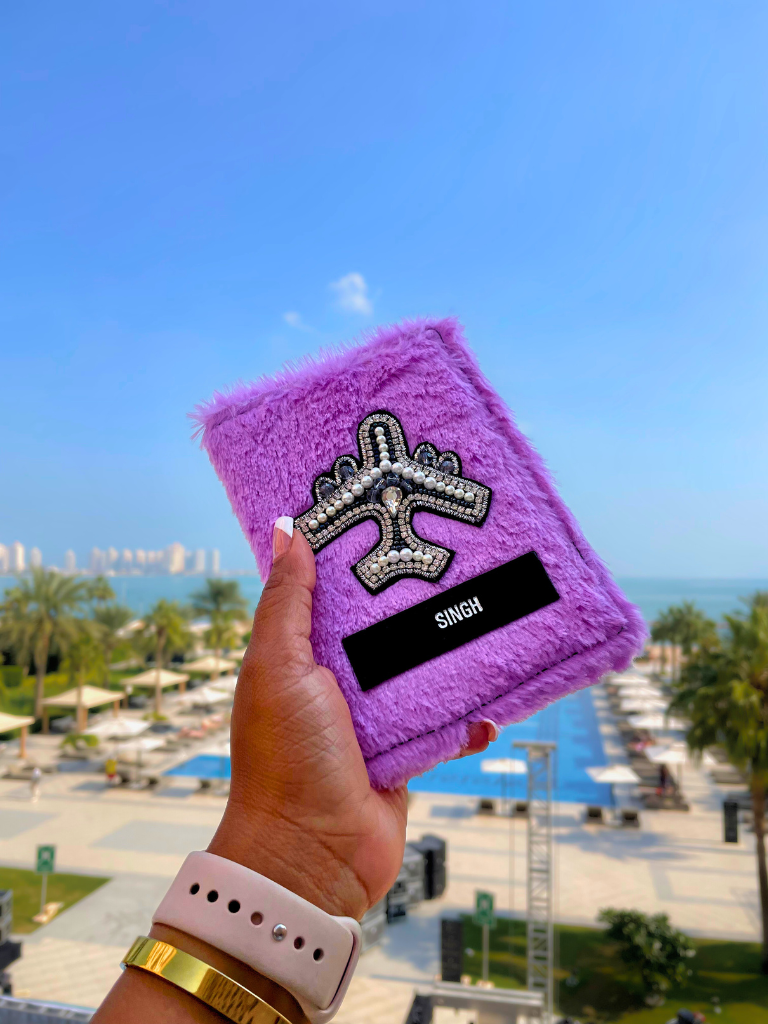 Passport Cover Purple Fur