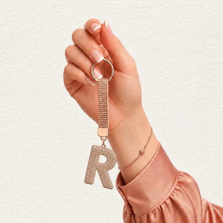 Bling Alphabet Keychain – Custom Personalised Initial Bag Charm