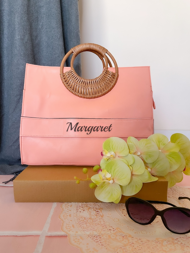 Personalised Tote Bags - Pink Champagne