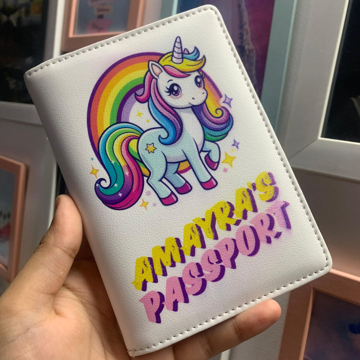 Kids passport cover unicorn design by TPC Gifts
