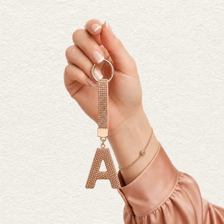 Bling Alphabet Keychain – Custom Personalised Initial Bag Charm