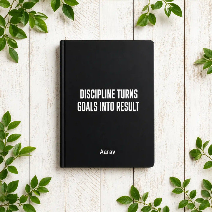 Custom Printed Diary — A5 Hardbound, Name, Quote &amp; Logo