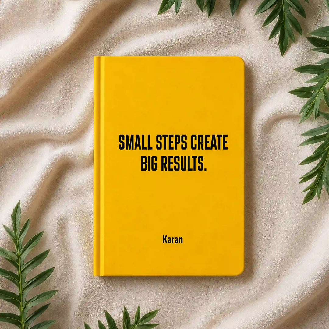 Custom Printed Diary — A5 Hardbound, Name, Quote &amp; Logo