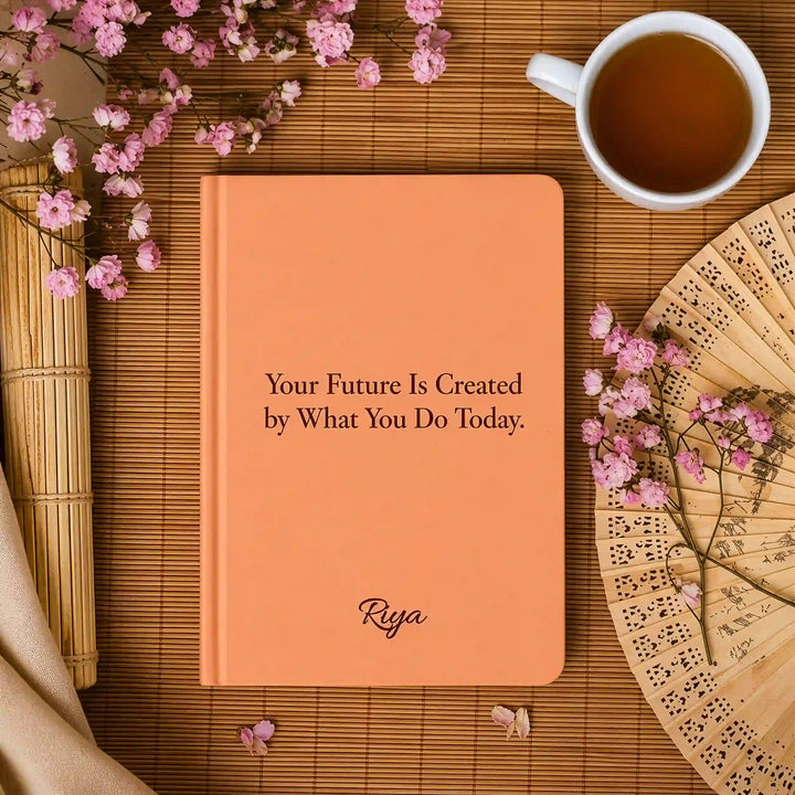 Custom Printed Diary — A5 Hardbound, Name, Quote &amp; Logo