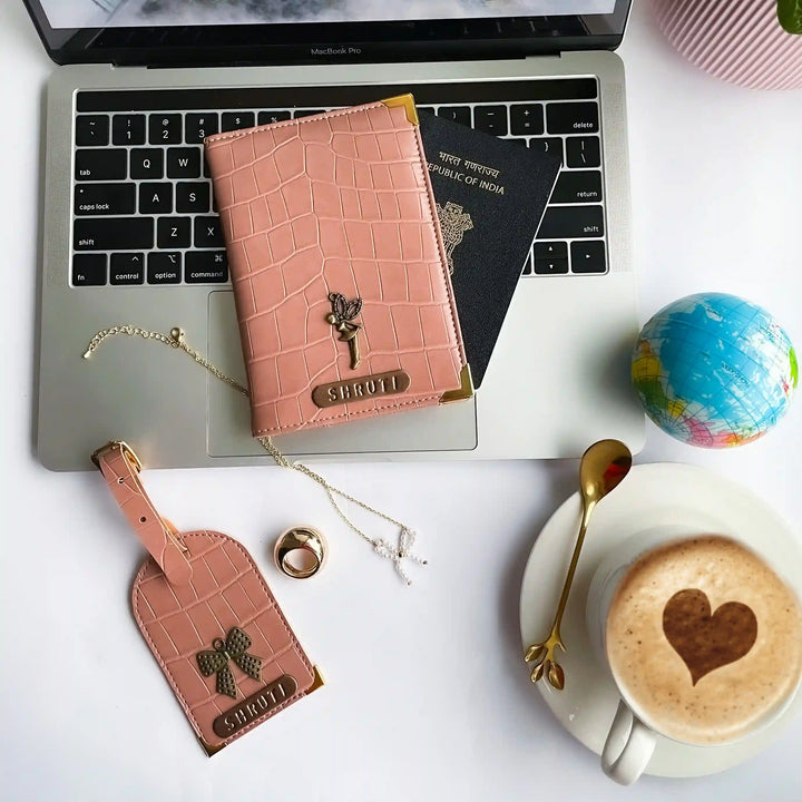 Croc Texture Passport Cover &amp; Luggage Tag - TPC Gifts