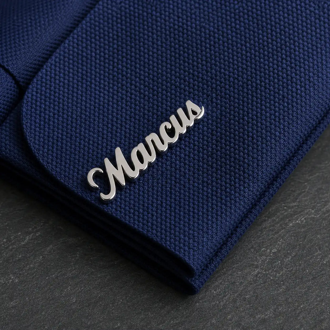 Personalised Name Cufflinks Silver