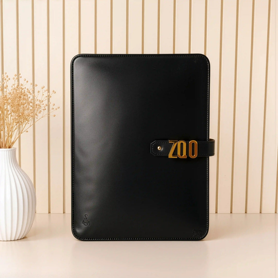 The Letter Laptop Sleeve – Personalised Laptop Sleeve with Gold Letters, Vegan Leather | All Sizes