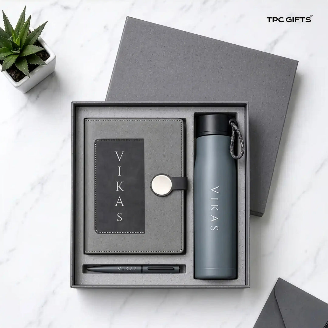The Keepsake Set – Personalised 3-in-1 Diary, Bottle &amp; Pen Gift Set