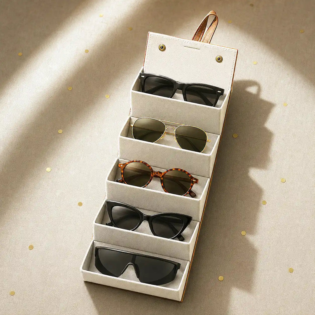 The Curator — Personalised Roll-Up Sunglasses Organiser