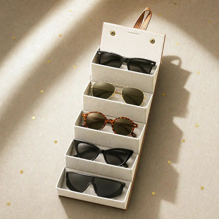 The Curator — Personalised Roll-Up Sunglasses Organiser