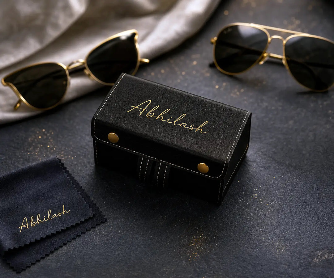 The Curator — Personalised Roll-Up Sunglasses Organiser