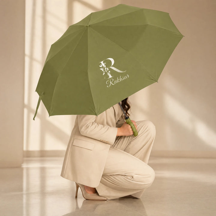 Clip Personalised Umbrella – Compact Windproof 3-Fold Semi-Automatic