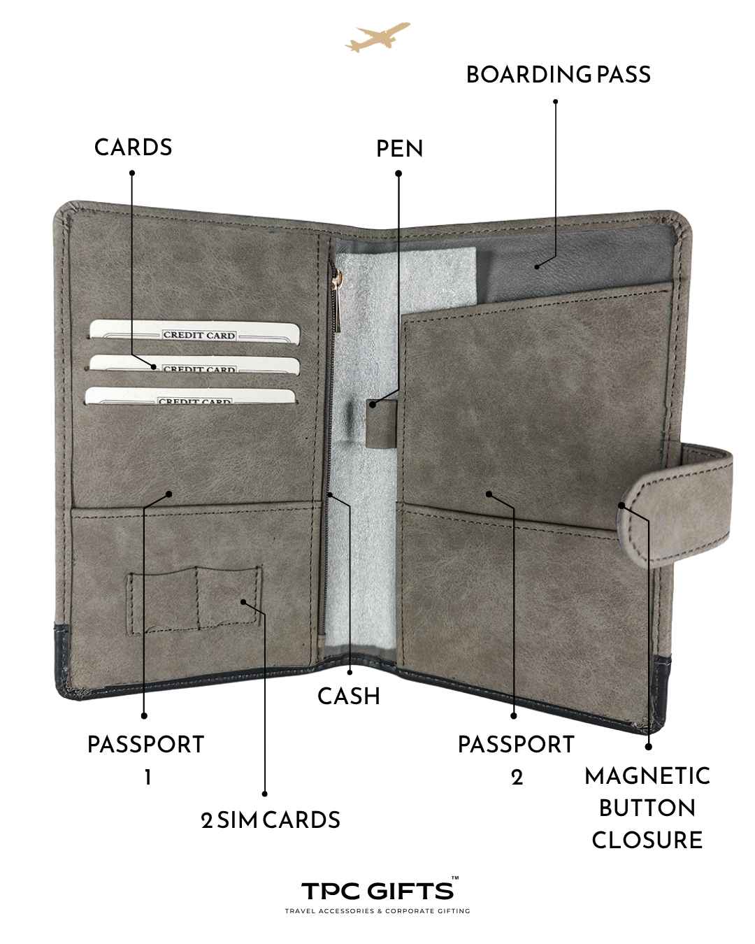 Dual Tone Travel Organizers