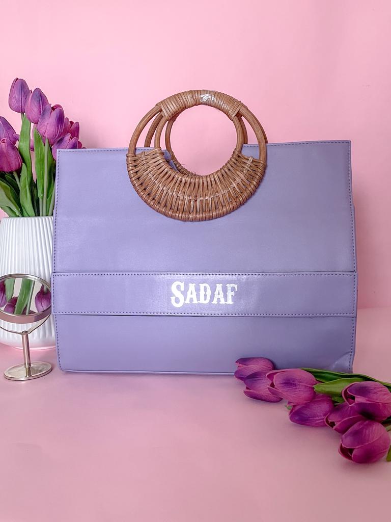 Personalised Tote Bags - Lilac Queen