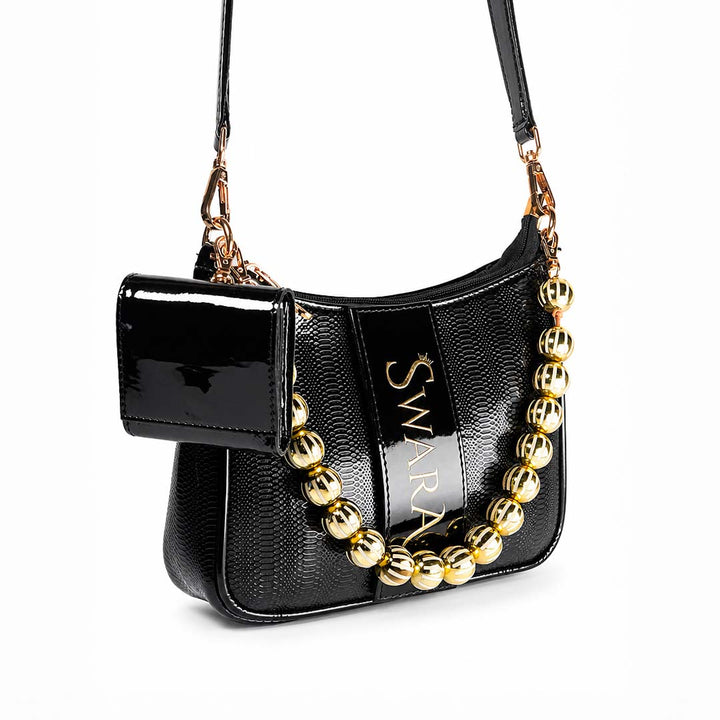 The Lustrous Black Sling Bag