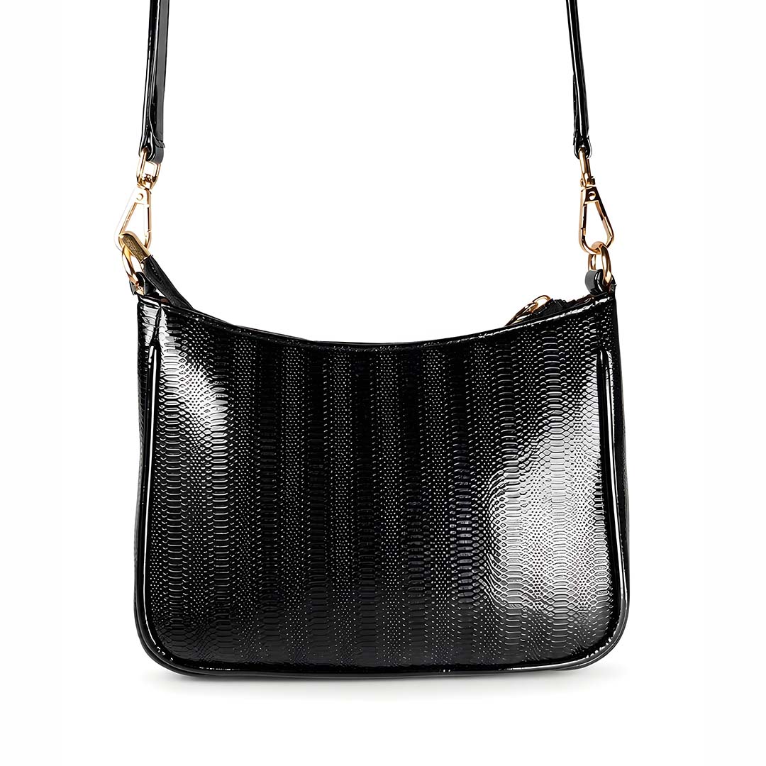 The Lustrous Black Sling Bag