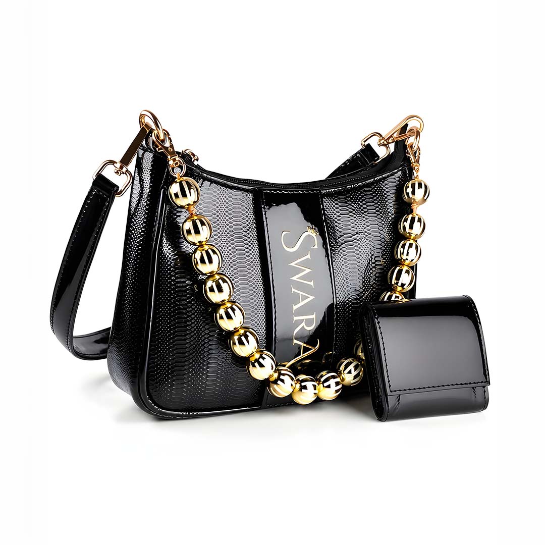 The Lustrous Black Sling Bag