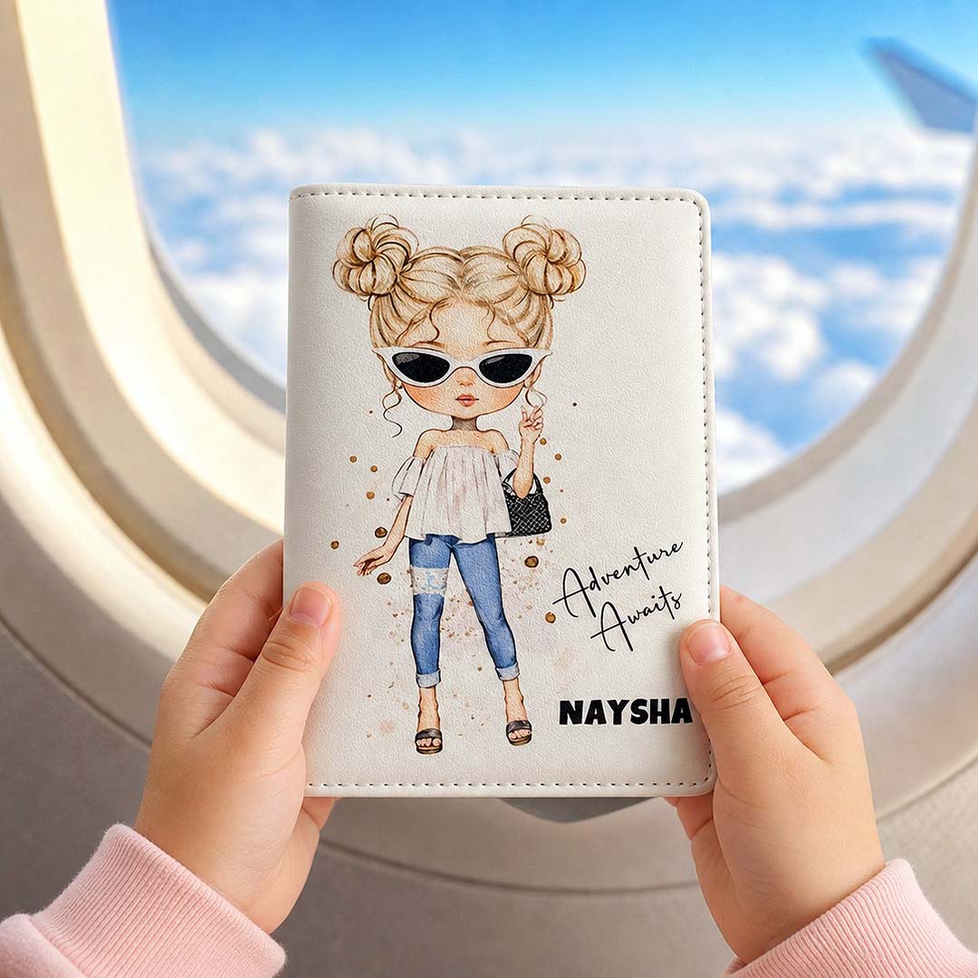Cute Girl Passport Cover