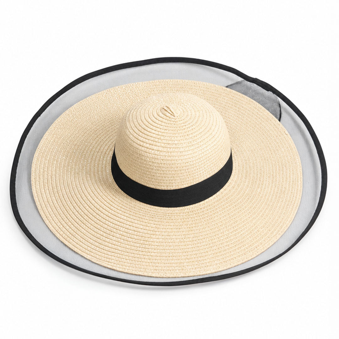 Noir Sands — Personalised Wide-Brim Straw Sun Hat