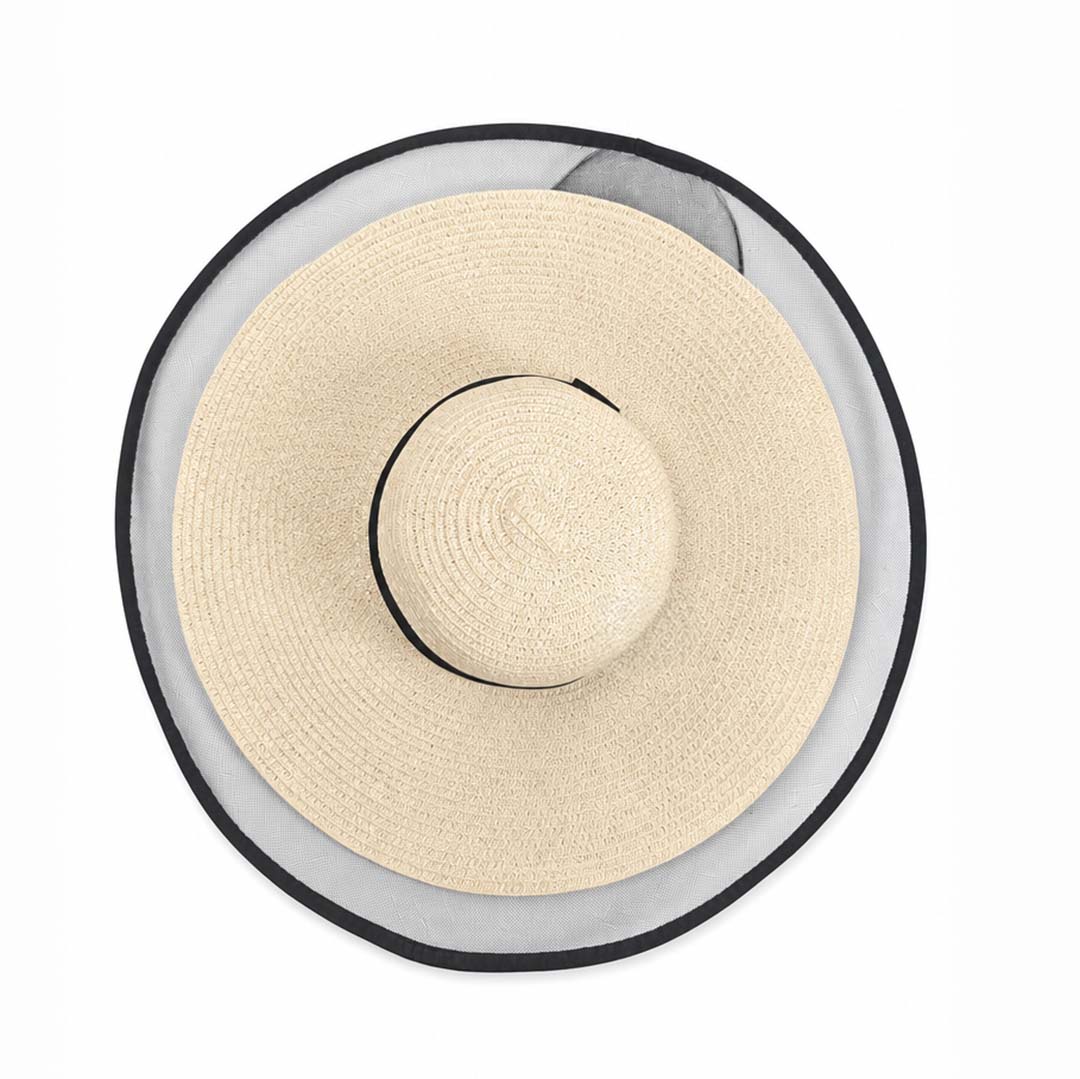 Noir Sands — Personalised Wide-Brim Straw Sun Hat