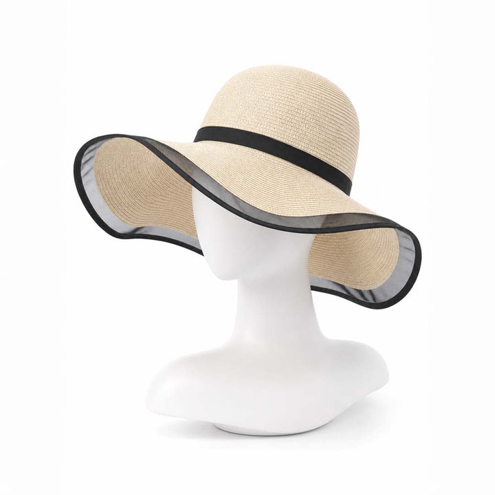 Noir Sands — Personalised Wide-Brim Straw Sun Hat