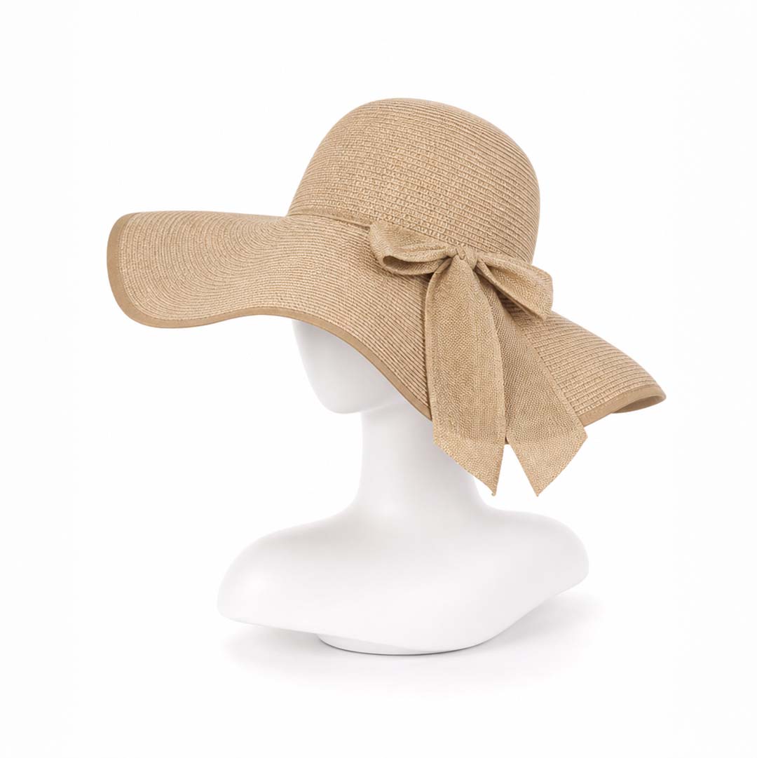 Sunkissed — Personalised Wide-Brim Straw Sun Hat with UPF50+ &amp; Name Embroidery