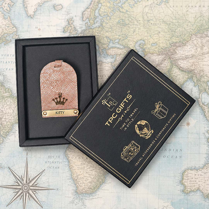 Moonshine Rose Gold Luggage Tag