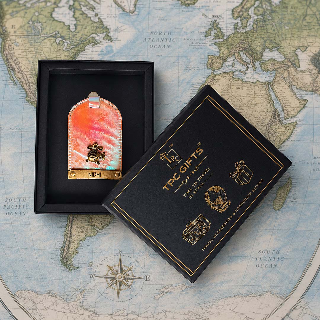Blush Pink Holographic Luggage Tag