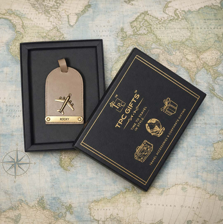 Brown Tan Luggage Tag