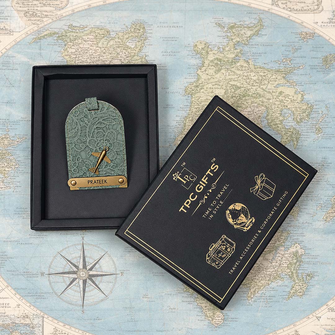 Green Glided Grace Luggage Tag
